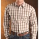 Panhandle Slim Satin Plaid Shirt - Snap Front, Long Sleeve (For Men)