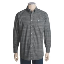 Panhandle Slim Select Cotton Poplin Shirt - Long Sleeve (For Men) in Blak Floral Print - Closeouts