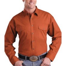 Panhandle Slim Twill Snap Shirt - Long Sleeve (For Men) in Rust - Closeouts
