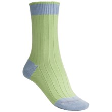 Pantherella Fancy Mid-Calf Socks (For Women) in Mint/Light Blue - Closeouts
