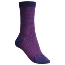 Pantherella Fancy Pattern Socks - Merino Wool, Mid-Calf (For Women) in Purple/Pink Houndstooth - Closeouts