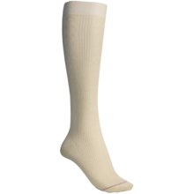 Pantherella Fancy Solid-and-Stripe Socks - Merino Wool, Knee-High (For Women) in Cream Tonal Striped Diamonds - Closeouts