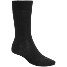 Pantherella Mid-Calf Dress Socks - Merino Wool Blend (For Men) in Black - Closeouts