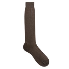Pantherella Over-the-Calf Dress Socks - Egyptian Cotton (For Men) in Dark Brown Multi - Closeouts