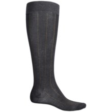 Pantherella Over-the-Calf Dress Socks - Egyptian Cotton (For Men) in Dark Grey Ribbed - Closeouts