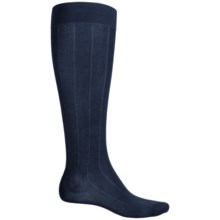 Pantherella Over-the-Calf Dress Socks - Egyptian Cotton (For Men) in Navy Ribbed - Closeouts