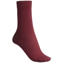 Pantherella Plain Mid-Calf Socks - Merino Wool Blend (For Women) in Dark Red - Closeouts
