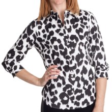 Paperwhite Animal Print Shirt - 3/4 Sleeve (For Women) in Multi Animal Print - Closeouts