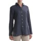 Paperwhite Linen Tunic Shirt - Long Sleeve (For Women)