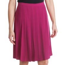 Paperwhite Pleated Crepe Skirt (For Women) in Wildberry - Closeouts