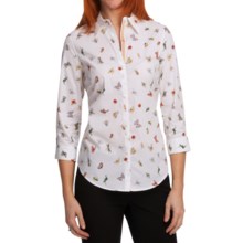Paperwhite Printed Shirt - Stretch Cotton, 3/4 Sleeve (For Women) in Multi - Closeouts