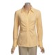 Paperwhite Ruched Shirt - Stretch Cotton, Long Sleeve (For Women)