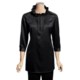Paperwhite Stretch Silk Tunic Shirt - Ruffle Neck, 3/4 Sleeve (For Women)
