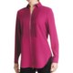 Paperwhite Tuxedo Zip-Front Shirt - Long Sleeve (For Women)