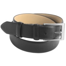 Paradise Blue Leather Belt (For Men) in Black - Closeouts