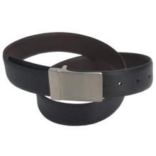 Paradise Blue Reversible Leather Belt (For Men) in Black/Brown - Closeouts