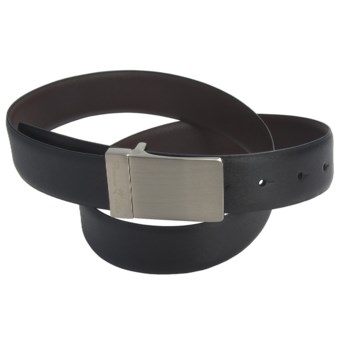 Paradise Blue Reversible Leather Belt (For Men) in Black/Brown