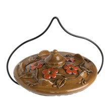 Parasol Habita Flora Hummingbird Feeder - Ceramic in Chestnut - Closeouts