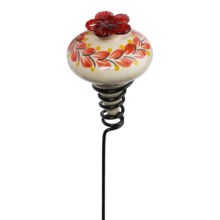 Parasol Habita Mini Blossom Hummingbird Feeder - Recycled Hand-Blown Glass in Red - Closeouts