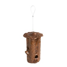 Parasol Habita Tree Trunk Ceramic Bird Feeder in Chestnut - Closeouts