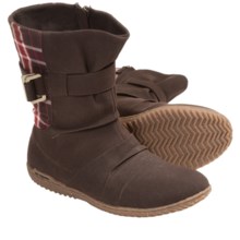 Patagonia Kula Buckle Boots - Microfiber (For Women) in Espresso Plaid - Closeouts