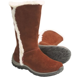 Patagonia Lugano Winter Boots - Waterproof, Polartec® Fleece Lining (For Women) in Chimney