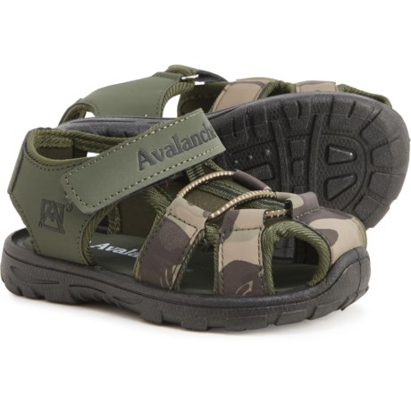 Avalanche Path Sport Sandals (For Boys) - OLIVE CAMO (6T )