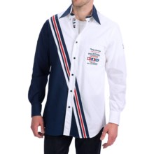 Paul & Shark Logo Shirt - Long Sleeve (For Men) in White/Navy - Closeouts
