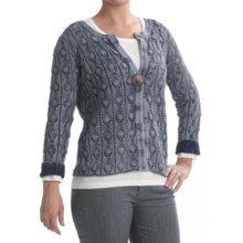 PBJ Blues Cardigan Sweater - Ramie-Cotton (For Women) in Indigo - Closeouts