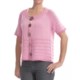 PBJ Blues Colette Cardigan Sweater - Ramie-Cotton, Short Sleeve (For Women)