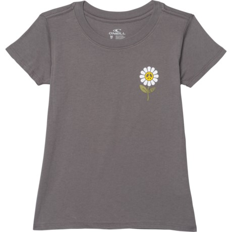 O&#39;Neill Peace Dude T-Shirt - Short Sleeve (For Big Girls) - GREY (XL )