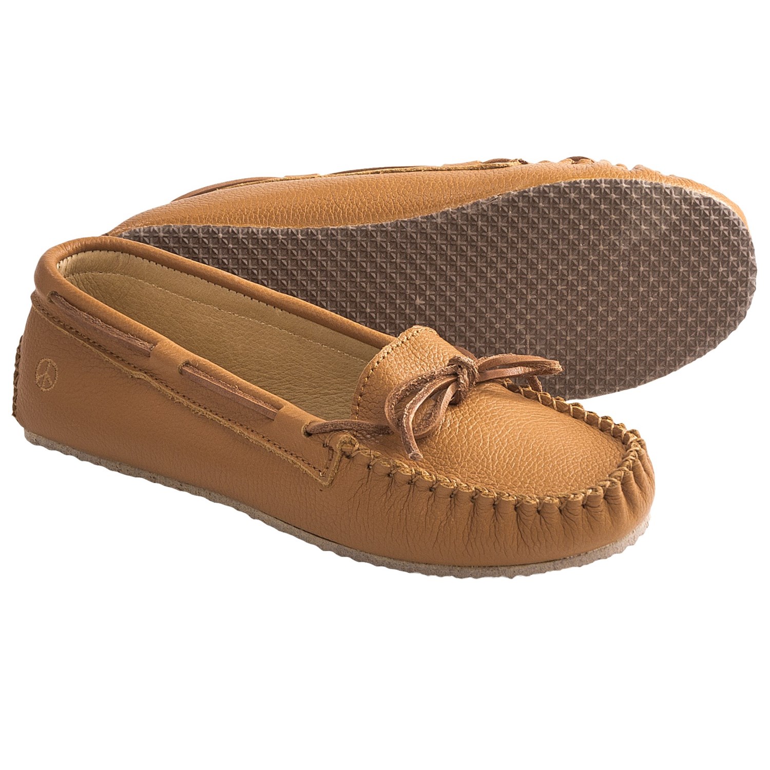 Peace Mocs Jean Shoes - Leather (For Women) in Tan