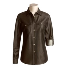 Peace of Cloth Panticular Gloss Twill Shirt - Long Roll-Up Sleeve in Copper - Closeouts