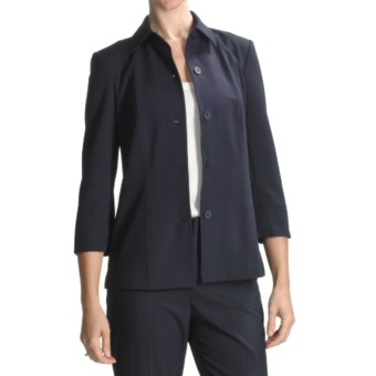 Peace of Cloth Panticular Heidi Shirt Jacket - 3/4 Sleeve (For Women) in Navy