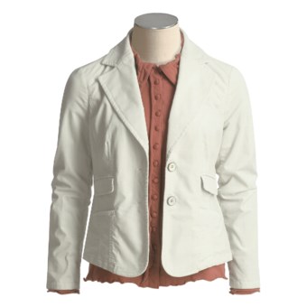 Peace of Cloth Panticular Jacket - Feathered Corduroy (For Women) in Stone