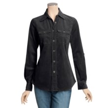 Peace of Cloth Panticular Natlee Shirt - Feather Cord, Stretch Cotton (For Women) in Coal - Closeouts