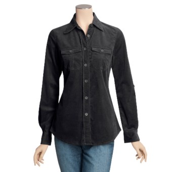 Peace of Cloth Panticular Natlee Shirt - Feather Cord, Stretch Cotton (For Women)