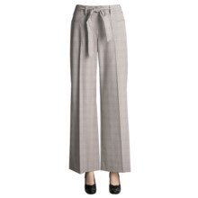 Peace of Cloth Panticular Paige Pants - Glen Plaid, Tie Belt (For Women) in Grey - Closeouts
