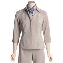 Peace of Cloth Panticular Rachel Shirt Jacket - 3/4 Sleeve (For Women) in Taupe - Closeouts
