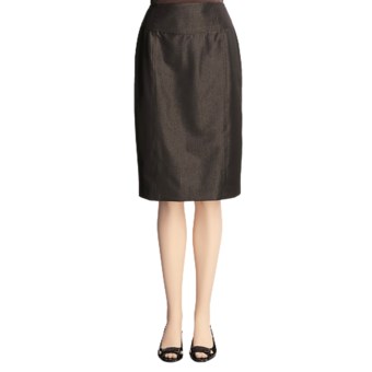 Peace of Cloth Panticular Tina Pencil Skirt - Gloss Twill (For Women) in Copper