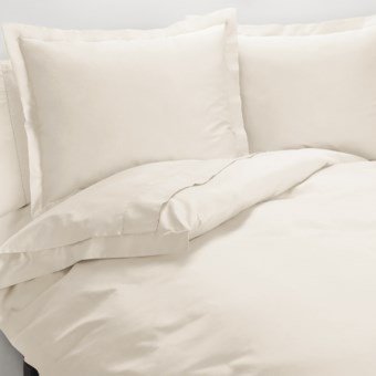 Peacock Alley Ballad Egyptian Cotton Duvet Cover Set - 310 TC, King in Ivory