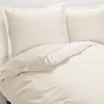 Peacock Alley Ballad Eqyptian Cotton Duvet Cover Set - Queen, 310 TC in Ivory