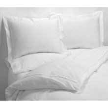 Peacock Alley Canon Duvet Cover Set - Queen, 310 Thread Count Cotton in White - Closeouts