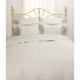 Peacock Alley Damask Fashion Duvet Set - Queen, 300TC in Ivory