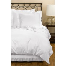 Peacock Alley Regal Duvet Set - Queen, 450 TC Egyptian Cotton Sateen in White/White - Overstock