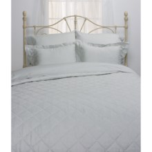 Peacock Alley Venecia Quilted Coverlet Set - Queen, 300TC in Blue - Closeouts