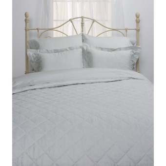 Peacock Alley Venecia Quilted Coverlet Set - Queen, 300TC in Blue
