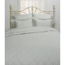 Peacock Alley Venecia Quilted Coverlet Set - Queen, 300TC in Sage - Closeouts