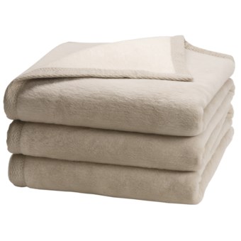 Peacock Alley “My Favorite” Egyptian Cotton Blanket - King, Reversible in Linen/Natural