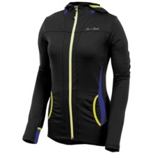 Pearl Izumi Aurora Lightweight Hoodie Shirt - Front Zip (For Women) in Black/Dahlia - Closeouts